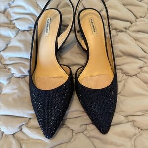 Alex Marie Navy Heels Elegant Design